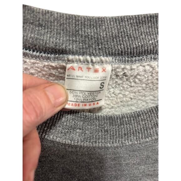 Vintage Artex Ithaca College 80s Crewneck Gray Blue Sweatshirt Men's Small - Picture 4 of 8